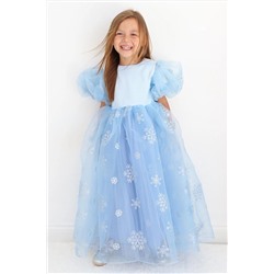Le Mabelle Mavi Kar Taneli Tül Etekli Kız Çocuk Elbise - Elsa LM1267