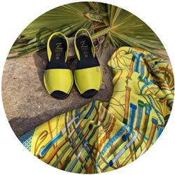 Ab.Zapatos 320-8 PC pistacho+палантин Martina HYL (100) amarillo