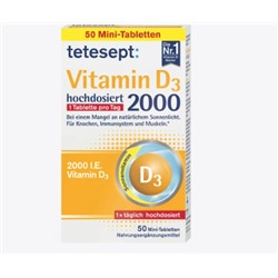 Vitamin D3 2000 I.E Tabletten 50 St, 15.3 g