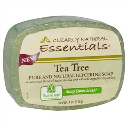 Clearly Natural, Основа, натуральное чистое глицериновое мыло, чайное дерево, 113 г (4 унции)
