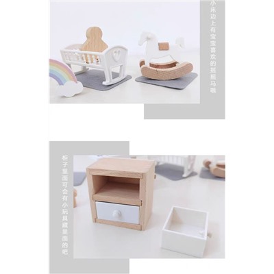 Игрушечные деревянные наборы детской мебели