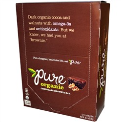 Pure Bar, Органические шоколадные брауни, 12 батончиков, 1,7 унции (48 г) каждый