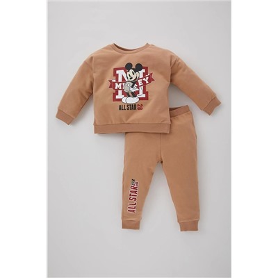 Defacto Erkek Bebek Disney Mickey & Minnie Sweatshirt Eşofman Altı Takım B2181A523WN