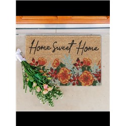 Kokosfußmatte "Home Sweet Home" in Bunt - 40 x 60 cm