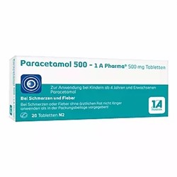 Paracetamol 500 - 1 A Pharma 500 mg Tabletten, 20 St