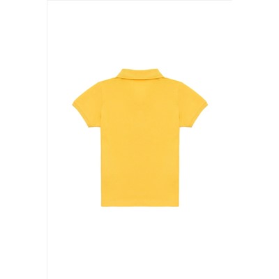 Erkek Çocuk Sarı BasicPolo Yaka Tişört