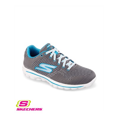 Skechers GOWalk2 Spark Charcoal/Turquoise Athletic Shoe