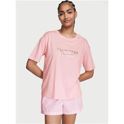 Victoria's Secret Cotton Short Tee-Jama Set