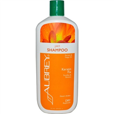 Aubrey Organics, J.A.Y. Desert Herb, Восстанавливающий шампунь, для сухих/поврежденных волос, 16 жидких унций (473 мл)