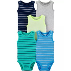 Carter's | Baby 5-Pack Striped Tank Bodysuits