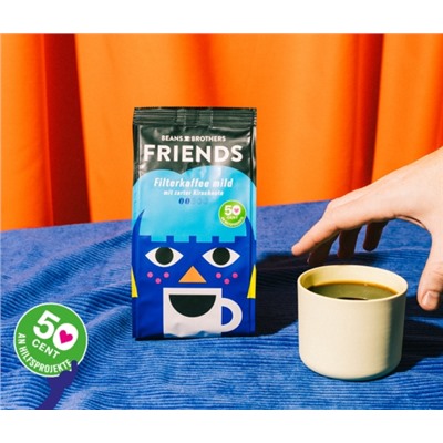 BEANS BROTHERS FRIENDS Filterkaffee Mild - 250 g Gemahlen