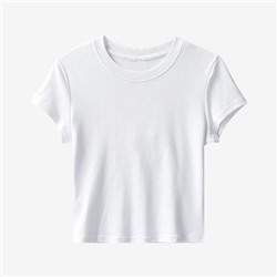 Unigl*o ♥️ тонкая короткая футболка с круглым вырезом, экспортная фабрика✔️ могут прийти без бирок