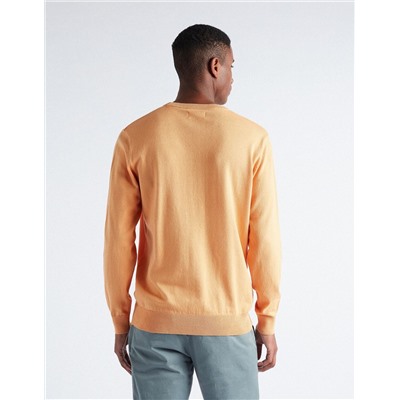Knitted Jumper, Men, Light Orange