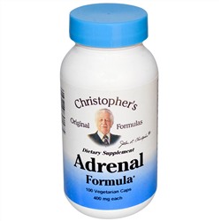 Christopher's Original Formulas, Формула для надпочечников, 400 мг, 100 капсул в растительной оболочке