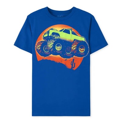 The Children's Place  Boys Monster Truck Graphic Tee - Quench Blue