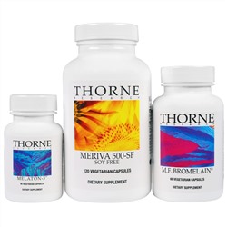 Thorne Research, Пищевые добавки, комплект из 3 препаратов