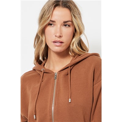 Sudadera con capucha - Camel