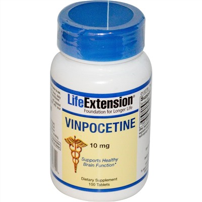 Life Extension, Винпоцетин, 10 мг, 100 таблеток