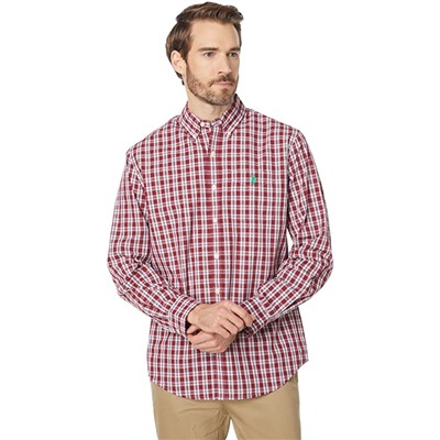 U.S. POLO ASSN. Long Sleeve CVC Yarn-Dye Plaid Woven Shirt