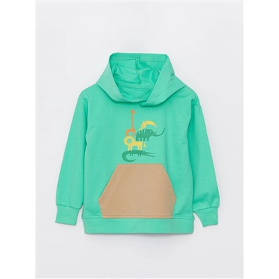 Pija Pija Baskılı Uzun Kollu Erkek Bebek Hoodie, Pija Pija                                            
                                            Baskılı Uzun Kollu Erkek Bebek Hoodie