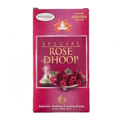 PATANJALI Aastha Special Rose Dhoop Благовоние конусы Роза 10шт