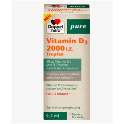 Vitamin D3 2000 Tropfen, 9,2 ml