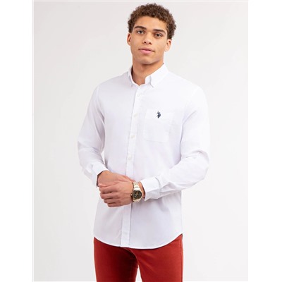 SOLID STRETCH POPLIN LONG SLEEVE SHIRT