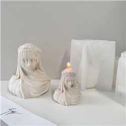 Креативная свеча женская вуаль маленькая