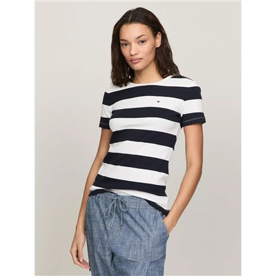 Tommy Hilfiger Rugby Stripe Favorite Crewneck T-Shirt