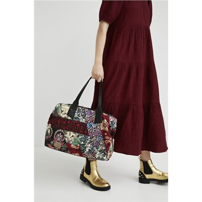 Bolso shopping bag jacquard floral