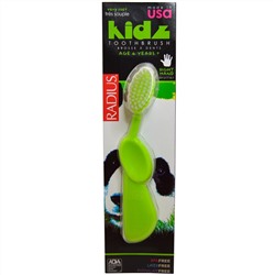 RADIUS, Зубная щетка для детей, Очень мягкая, 6 лет+. Для правой руки, Зеленая, 1 зубная щетка