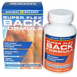 Natural Balance, «Супер Флекс», формула для улучшения здоровья спины, максимальная сила, 60 таблеток