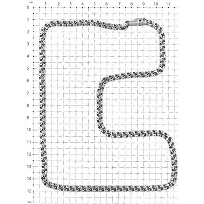 Цепь из серебра с чернением - Бисмарк, 65 см 925 пробы ЦРБ11065ч