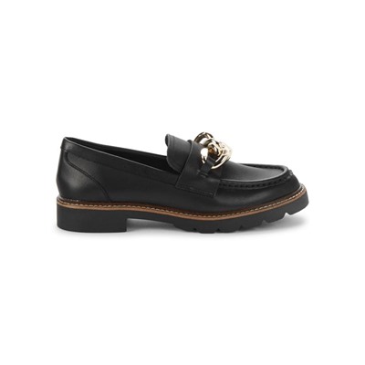 ANNE KLEIN Emmy Chain Leather Loafers