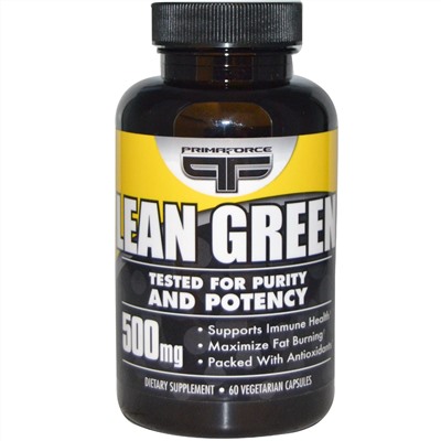Primaforce, Lean Green, 500 мг, 60 растительных капсул
