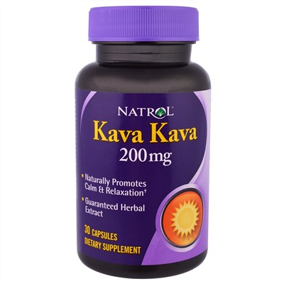 Natrol, Кава-кава, 200 мг, 30 капсул