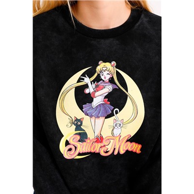 Толстовка с капюшоном Sailor Moon, черная