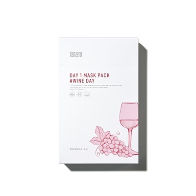 TENZERO DAY 1 MASK PACK #WINE DAY Тканевая маска для лица с экстрактом вина 25мл