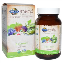Garden of Life, mykind Organics, B-комплекс, 30 веганских таблеток