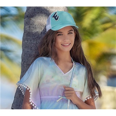 TRUCKER HATS FOR KIDS TURQUOISE