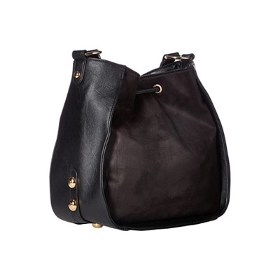 Faux Suede/PU Bucket Hobo