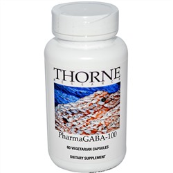 Thorne Research, PharmaGABA-100, 60 вегетарианских капсул