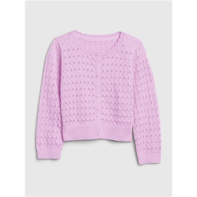 Toddler Pointelle Cardigan Sweater