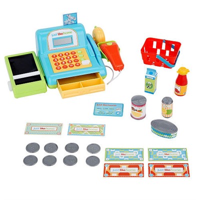 Игровая касса Just Like Home 15 inch Cash Register Playset - Blue