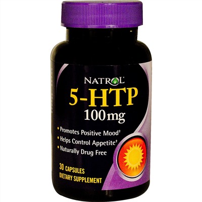 Natrol, 5-HTP (5-гидрокситриптофан), 100 мг, 30 капсул