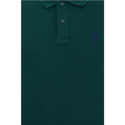 Erkek Koyu Yeşil Basic Polo Yaka Tişört