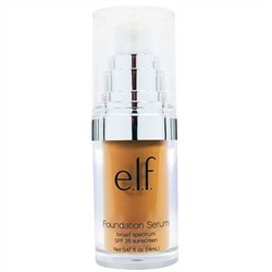 E.L.F. Cosmetics, Beautifully Bare, основа-сыворотка, широкий спектр SPF 25 солнцезащитный, средний/темный, 0,47 жидких унций (14 мл)