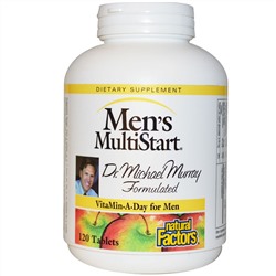 Natural Factors, МультиСтарт для мужчин, дневная порция витаминов для мужчин, 120 таблеток