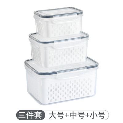 Коробка для хранения свежих продуктов в холодильнике оптом в японском стиле, прозрачная, двухслойная, многофункциональная, герметичная
