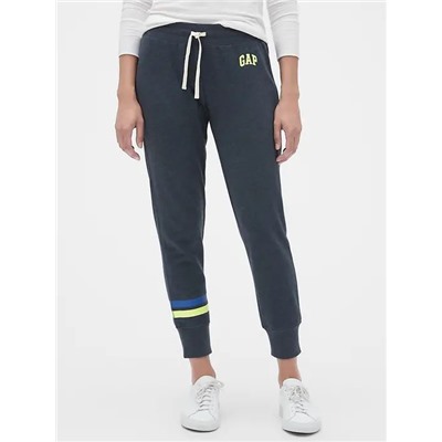 Gap Logo Contrast-Stripe Joggers in French Terry